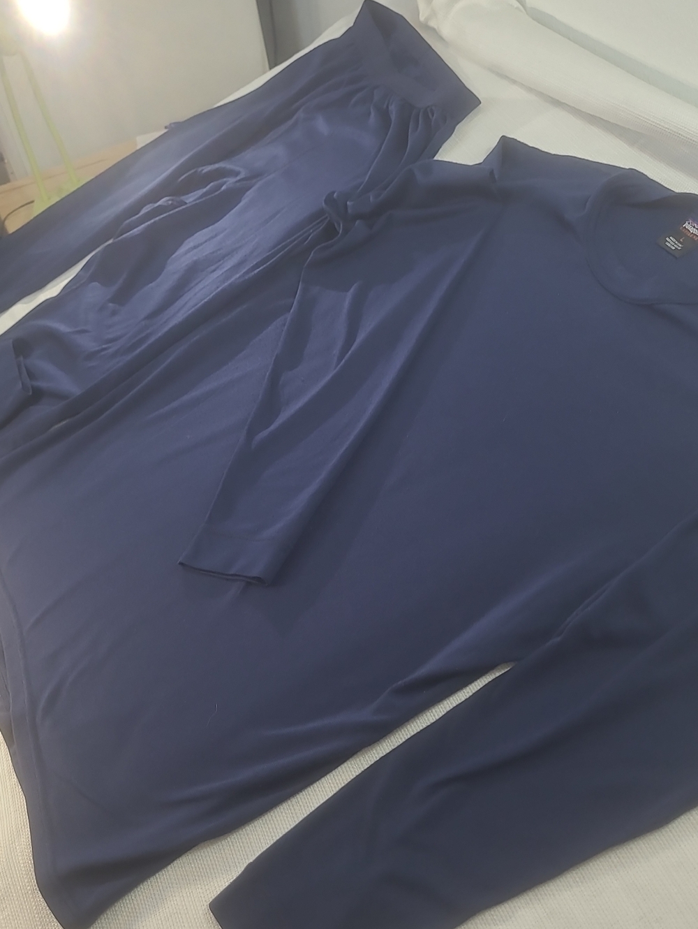 Patagonia Capilene Men's Navy Thermal Long-Sleeve Shirt/Pants Base Layer Sz L